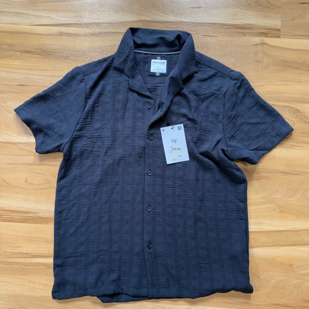 Denim & Flower Men's Blue Button Down Shirt